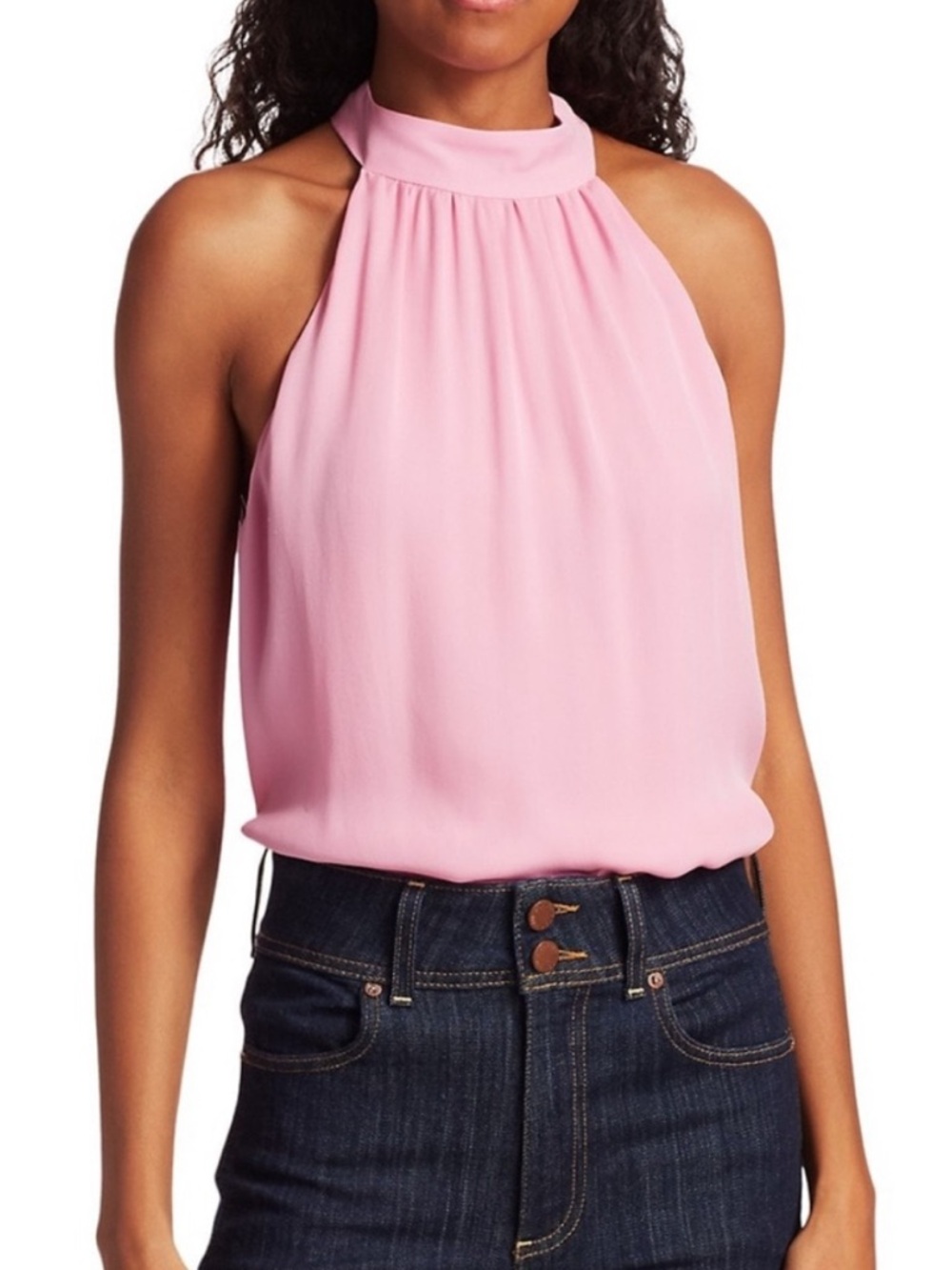 Alice + Olivia Pale Pink Halter Tank Top Women’s XL
